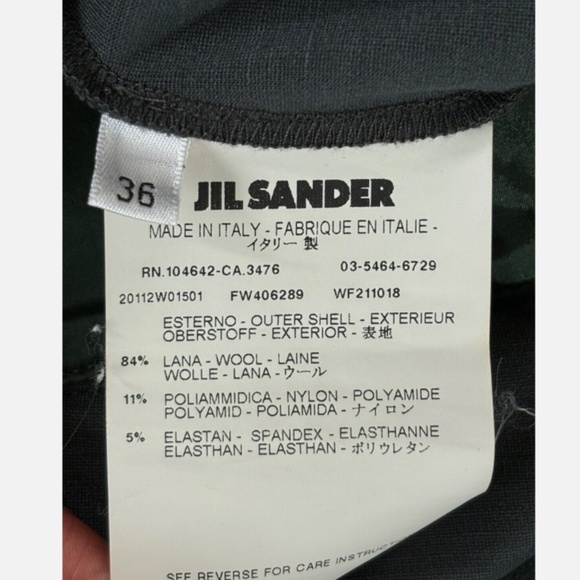 ★JIL SANDER A-Line Wool Dress Green EU36★ - Picture 8 of 9